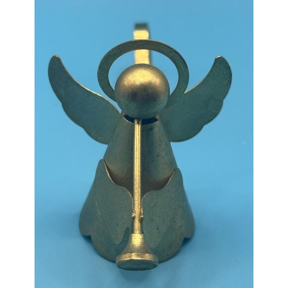 Vintage Metal Brass Angel Christmas Candle Snuffer Polished 5.5” Holidays - Picture 2 of 7